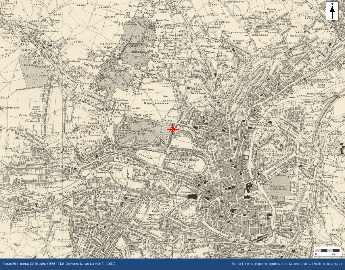 Historical Ordnance Survey Six-Inch mapping (1888-1913), Bath, showing a former Chemical Works