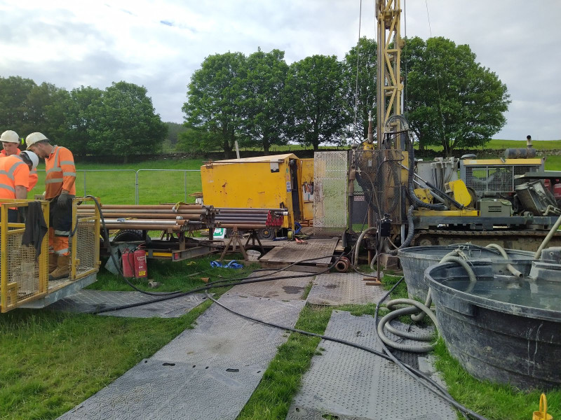 Specialist drilling contractor at work on a ground investigation managed by Magnum GSI